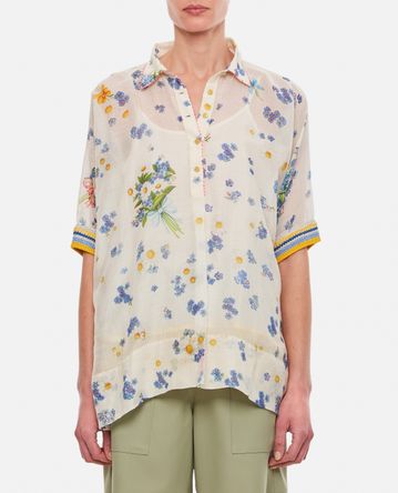 Péro - SHORT SLEEVE FLOWER PRINT CUFF SHIRT