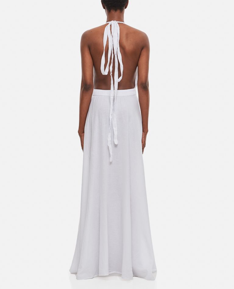 Caravana  ,  Hera Cotton Long Dress With Slits  ,  Bianco TU
