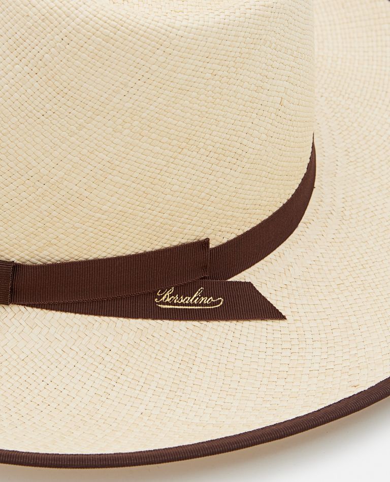 Borsalino  ,  Panama Quito Large Tense Cannete And Edge Belt  ,  Beige 58