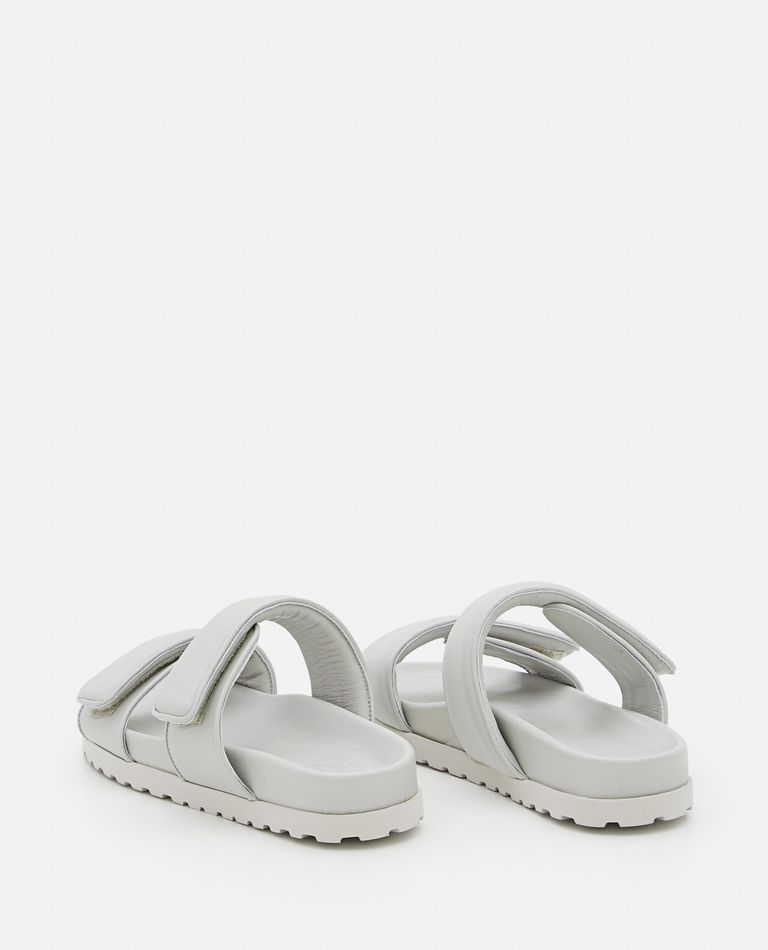 Shop Gia Borghini Perni 11 Leather Sandals In Grey