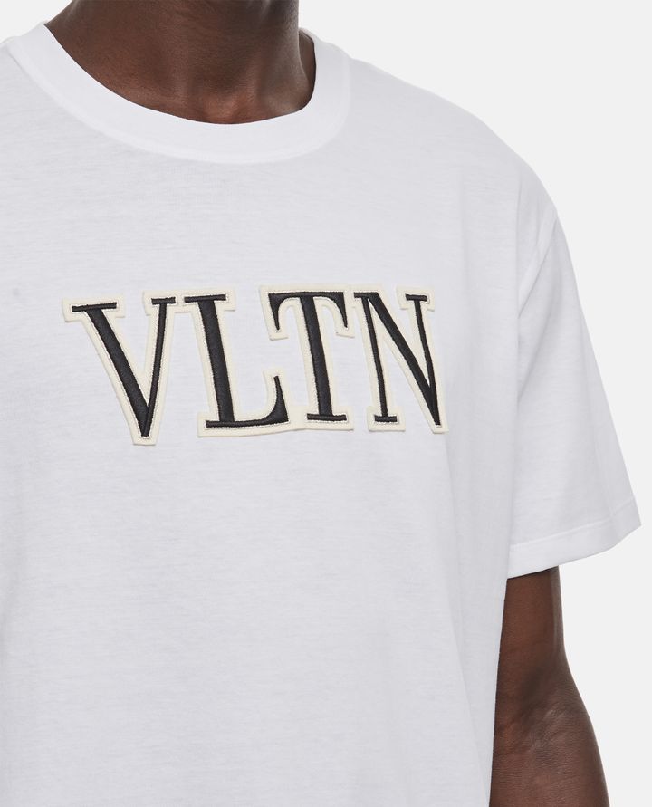 Valentino - T-SHIRT GIROCOLLO IN COTONE_4
