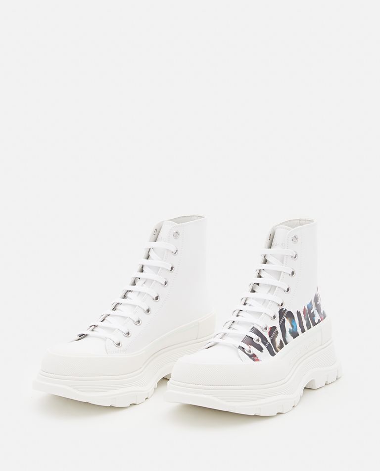 Shop Alexander Mcqueen 'tread Slick' Sneakers In White
