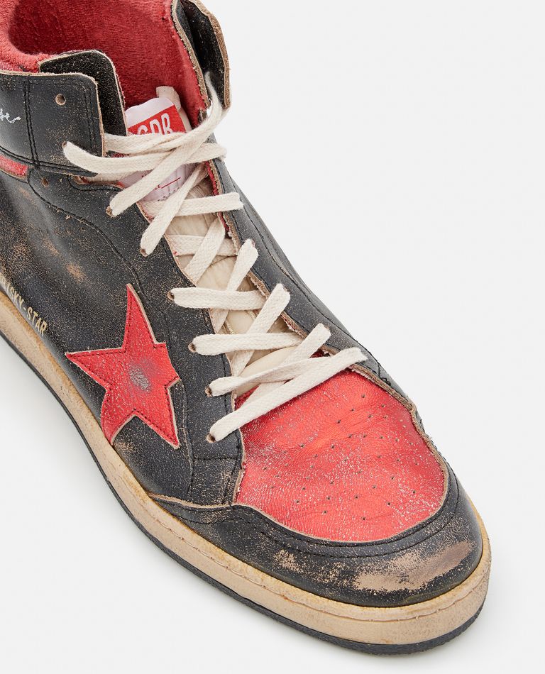 Golden Goose Sky Star Sneakers Shiny Upper And Spur Laminated Vintage