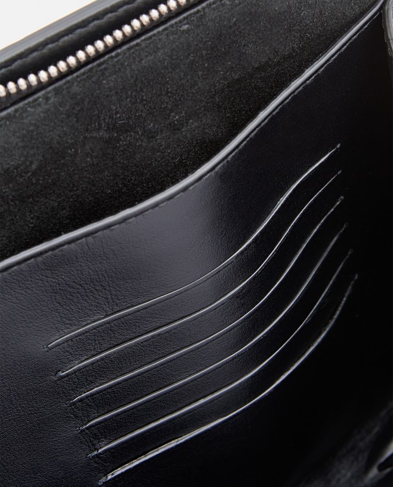 Bottega Veneta Small Document Case  In Braided Leather In Black