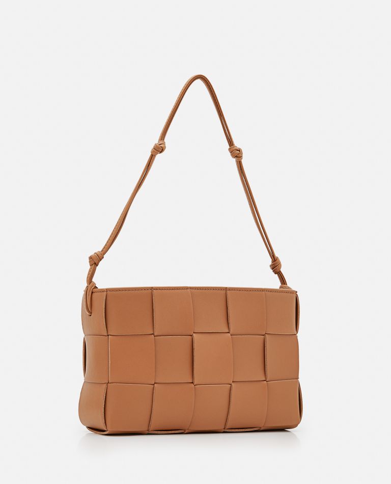 CASSETTE POUCH ON STRAP LEATHER SHOULDER BAG for Women
