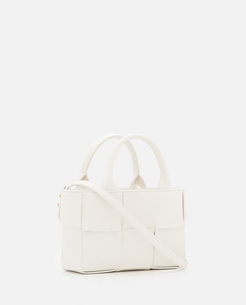 Bottega Veneta | Candy Arco Leather Tote Bag | White Tu