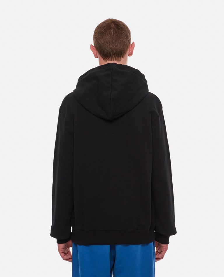 Shop Lanvin Cotton Hoodie Sweatshirt In Black