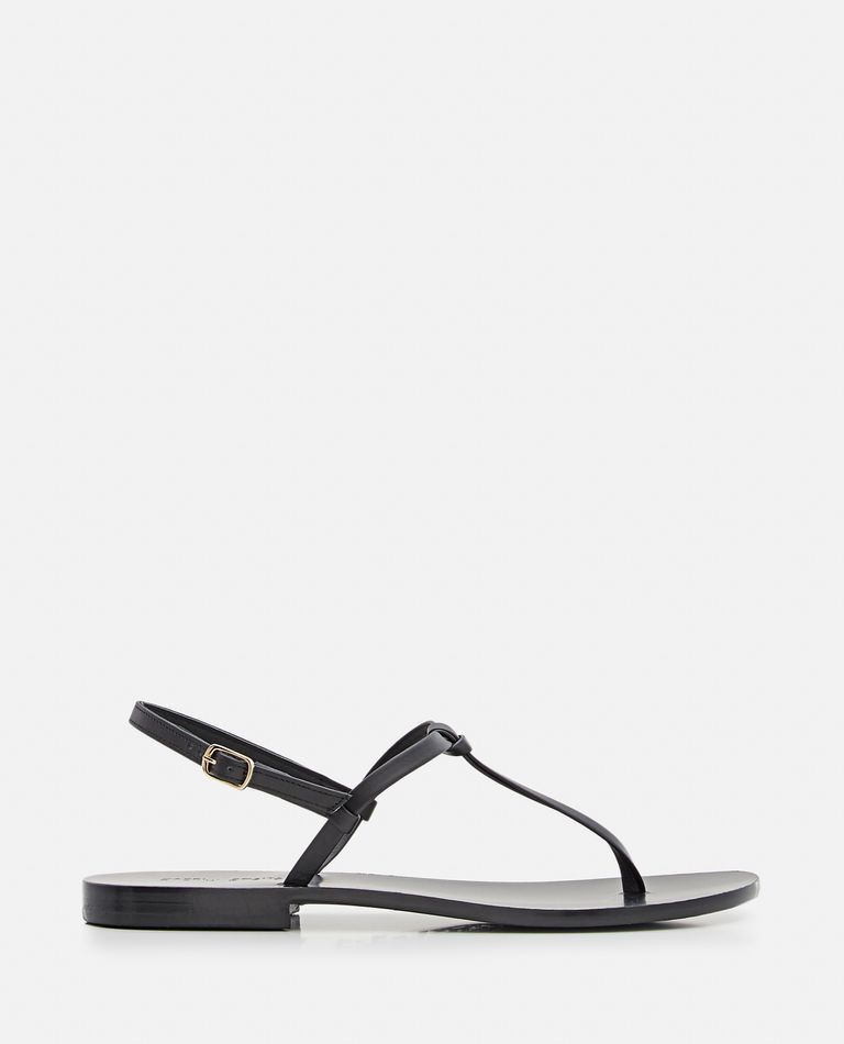 Capri Positano  ,  Alba Leather Flat Sandals  ,  Black 36