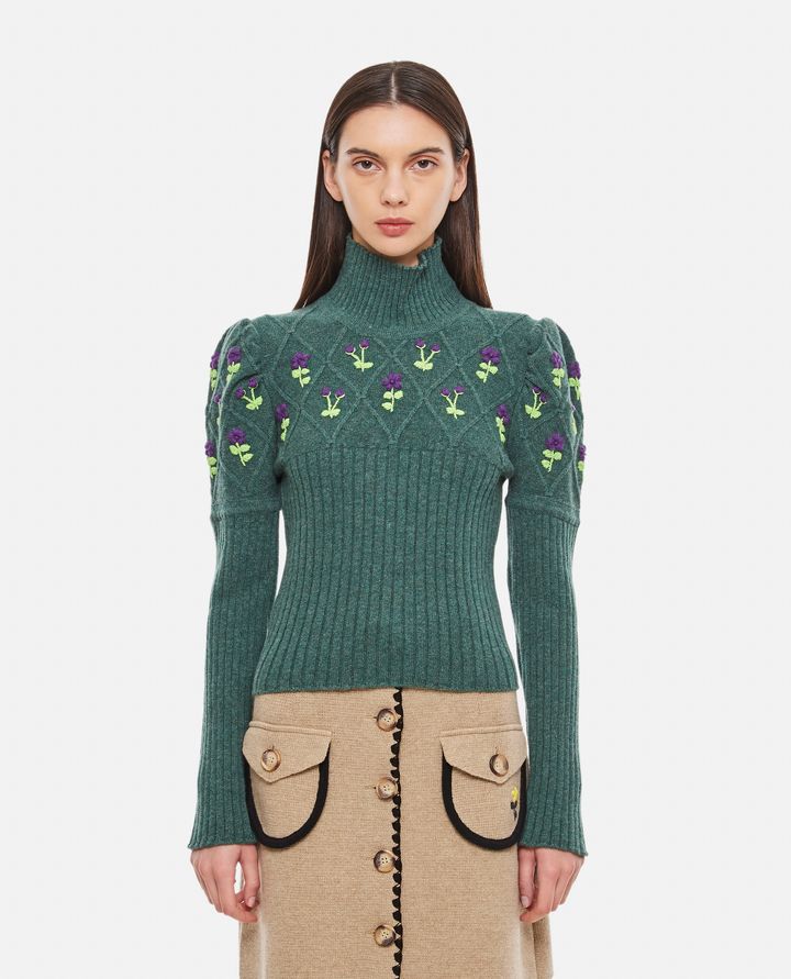 Cormio - TURTLENECK "OMA" SWEATER WITH HAND EMBRODERIES_1