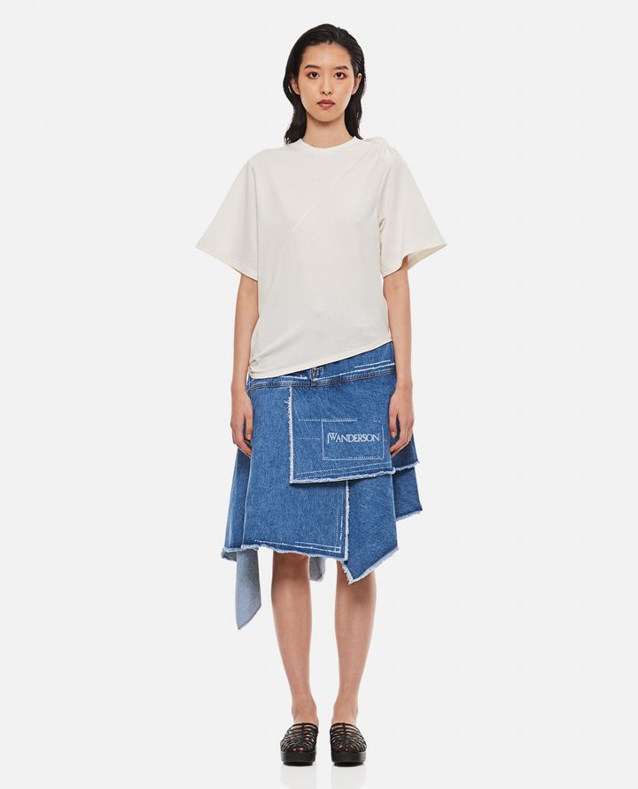 JW Anderson - KNOT TIE COTTON JERSEY T-SHIRT_2