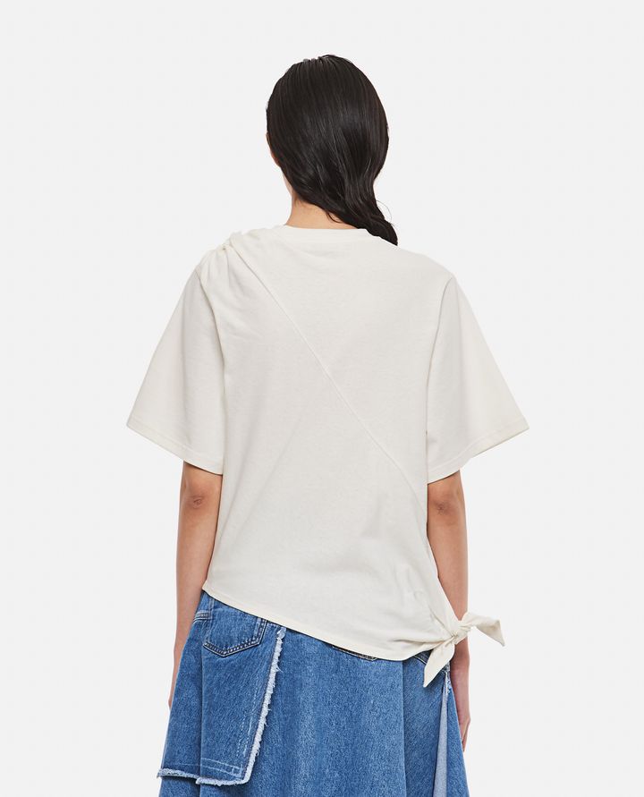 JW Anderson - KNOT TIE COTTON JERSEY T-SHIRT_3