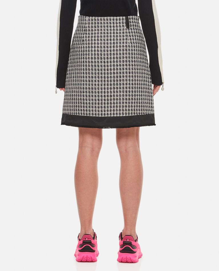 Shop Moncler Tweed Mini Skirt In Black