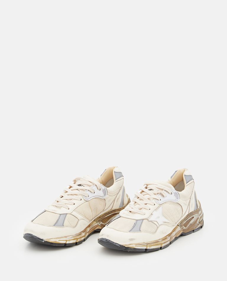 Golden Goose Running Dad Nylon And Nappa Upper With Trims Leather Star In White