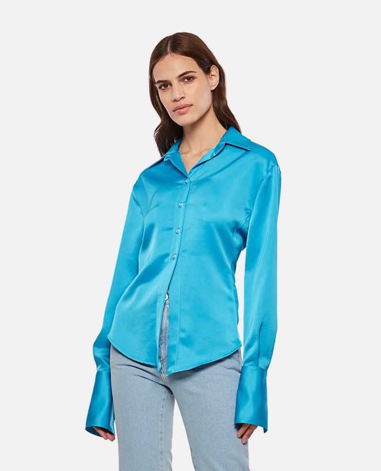 【関税込み】THE ATTICO KOTA SHIRT IN JACQUARD SATIN LILY SATIN SHIRT for Women - The Attico sale | Biffi