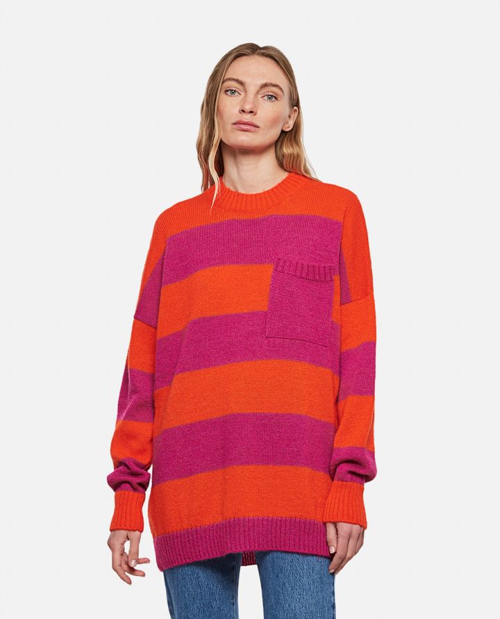 JW Anderson - STRIPED MOHAIR BLEND JUMPER_1