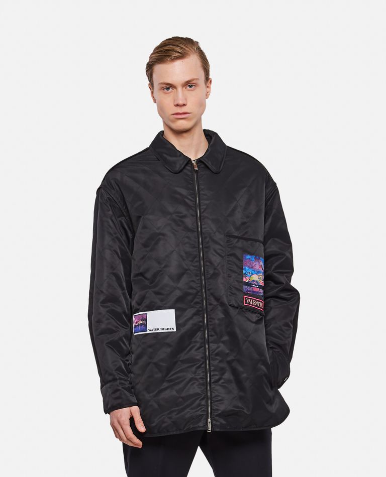 QUILTED JACKET WITH PRINT ON THE BACK for Men - Valentino sale | Biffi