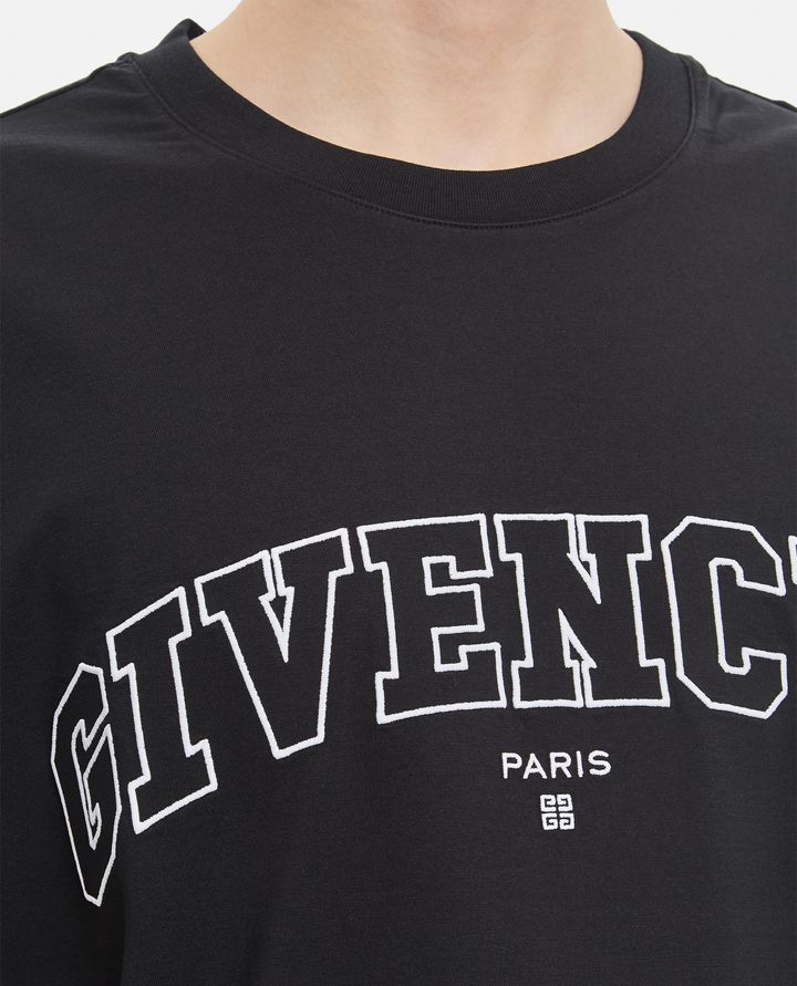 Givenchy - CLASSIC FIT COLLEGE EMBROIDERY T- SHIRT_7