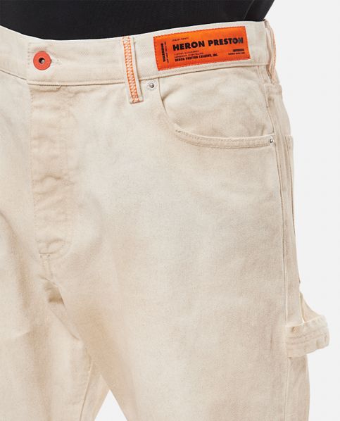 Heron Preston Powder Wash Hammer Men's Pants Beige HMCE002S23FAB0016400