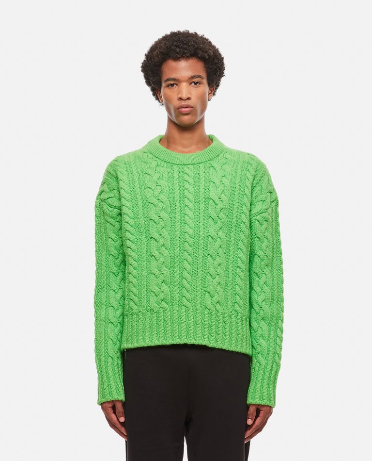 Ami Paris  ,  Cable Knit Sweater  ,  Green L
