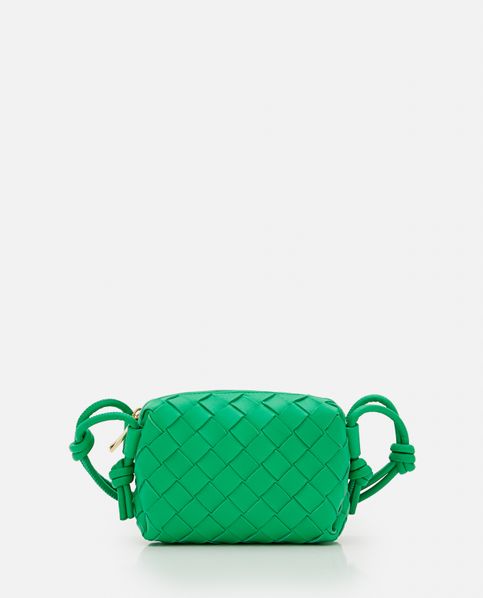 Candy Cassette Leather Crossbody Bag in Green - Bottega Veneta