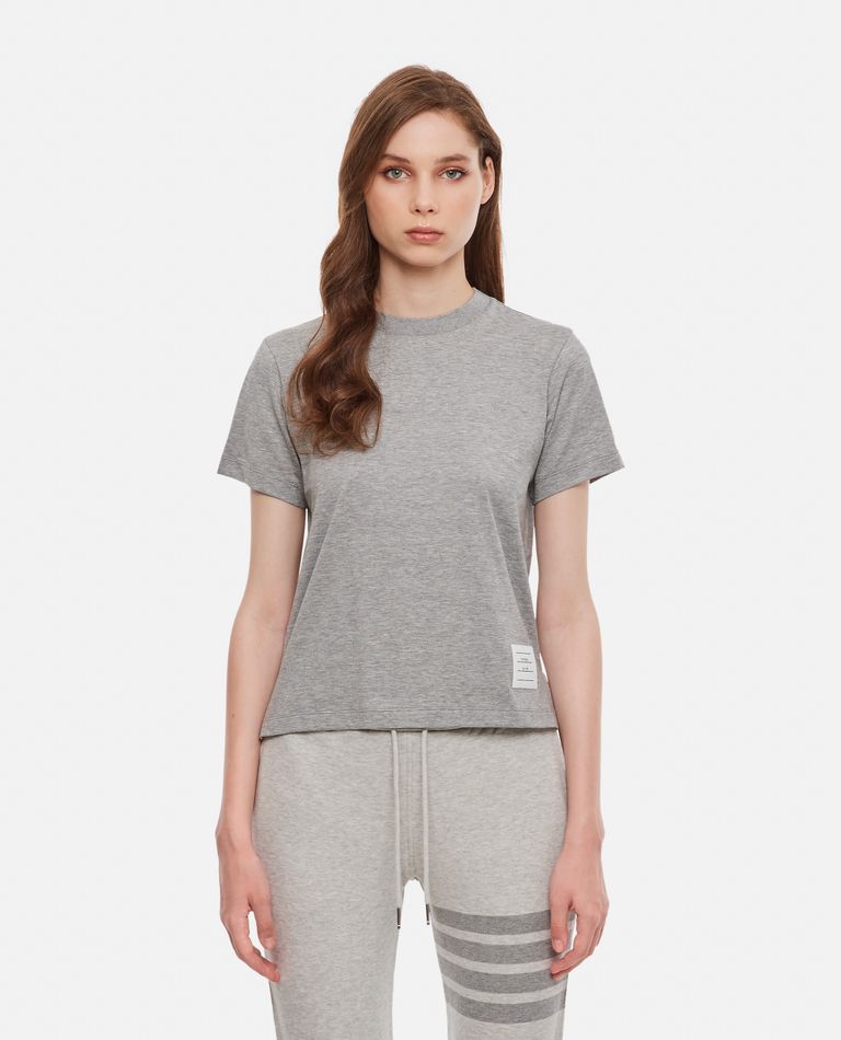 Thom Browne  ,  Lightweight Cotton Jersey T-shirt  ,  Grey 38