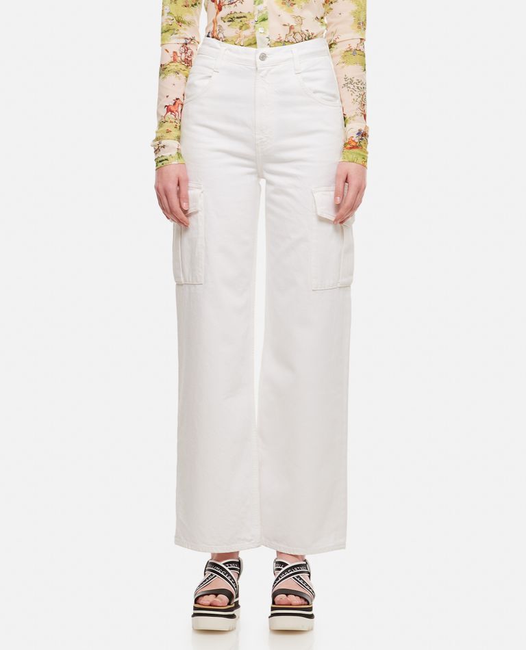 Shop Agolde Cargo Pants In White