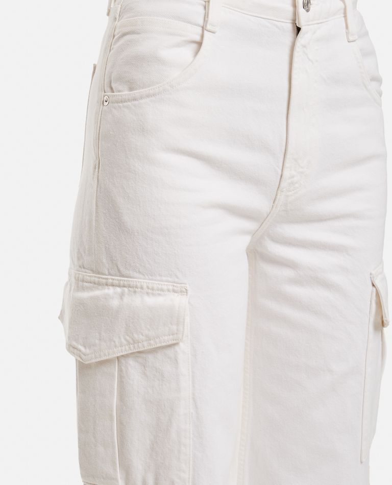Agolde Minka Cotton Cargo Pants In White