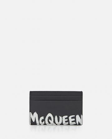 Alexander McQueen - LEATHER 'GRAFFITI' CARDHOLDER