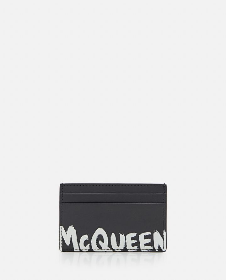 Alexander McQueen - LEATHER 'GRAFFITI' CARDHOLDER_1