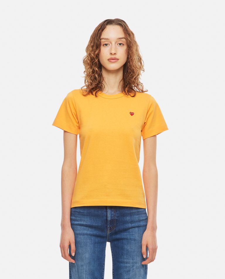 Comme des garcons play yellow t shirt best sale