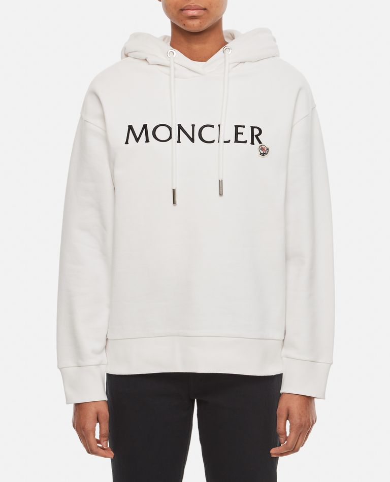 Shop Moncler Cotton Sweater In White