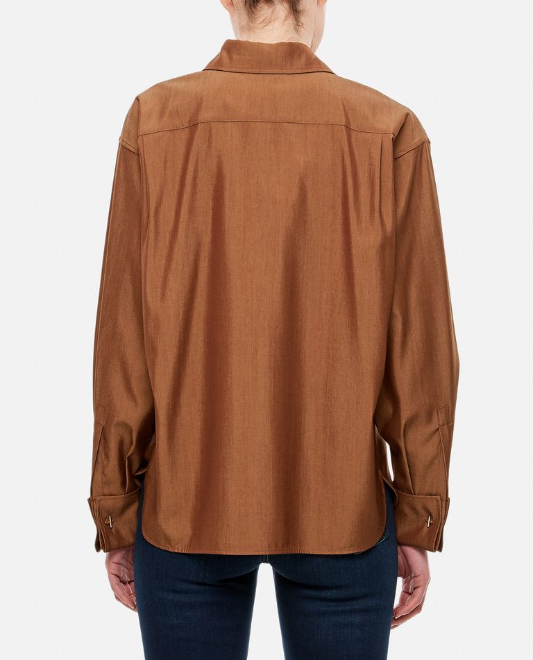 Max Mara Zuai Button-front Blouse In Brown