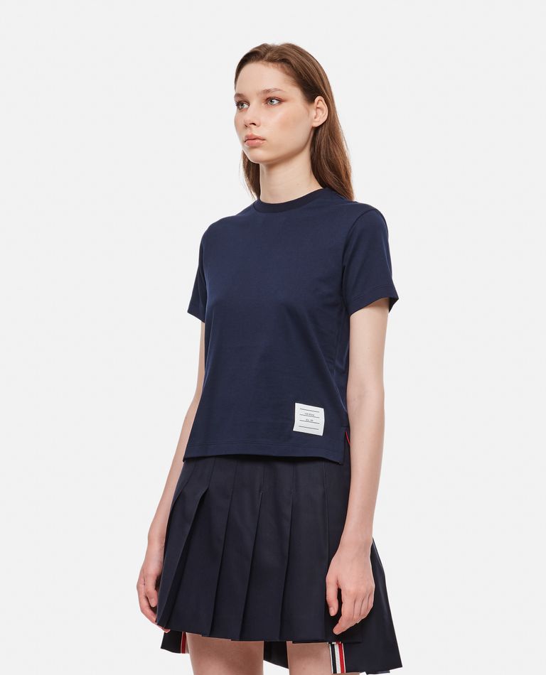 Thom Browne Navy Relaxed T-shirt In Blue