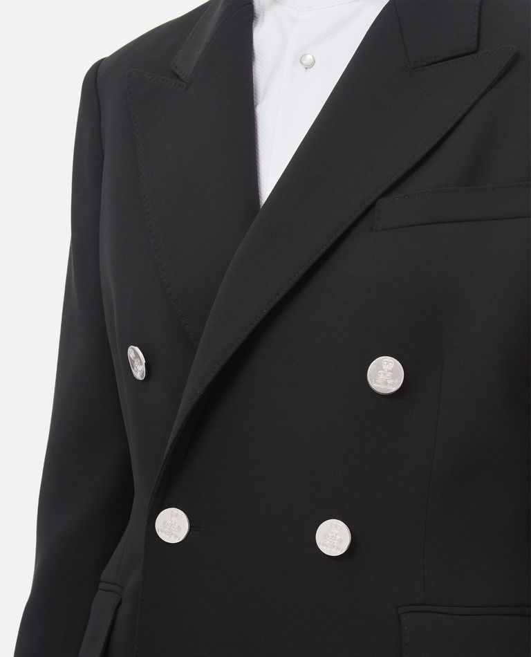 Polo Ralph Lauren Ralph Lauren Collection Camden Wool Double-breasted Jacket In Black