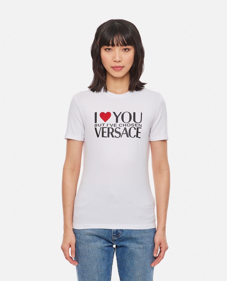Versace  ,  I Love You Jersey T-shirt  ,  White 40
