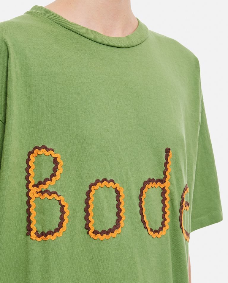 Bode New York Beaded Bode Cotton T-shirt In Green | ModeSens