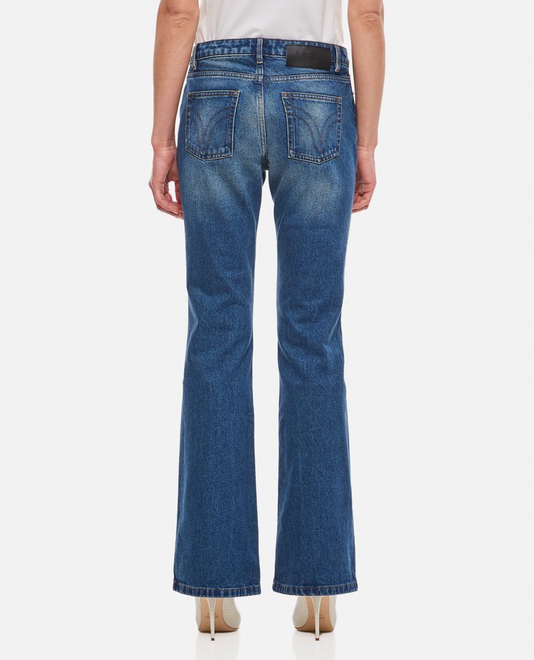 パンツ Ami Women's Bootcut Washed Denim Jeans FTR501-DE0001-480 COTTON BOOTCUT JEANS for Women - Ami Paris sale | Biffi