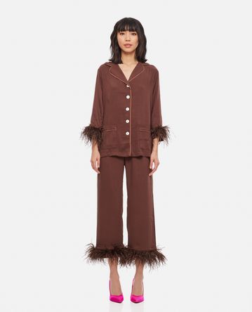 Sleeper - FEATHER TRIM PAJAMA SET