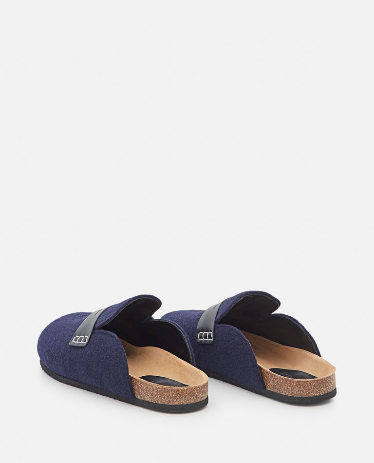 Jw Anderson Embroidered Wool-blend Slippers In Blue | ModeSens