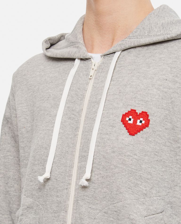 ZIP HOODIE PLAY X INVADER for Women Comme Des Gar ons Play Biffi