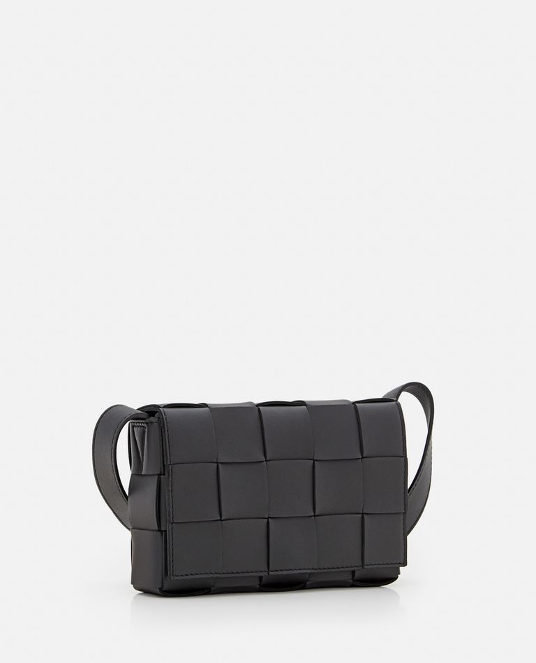 BOTTEGA VENETA SMALL CASSETTE LEATHER SHOULDER BAG