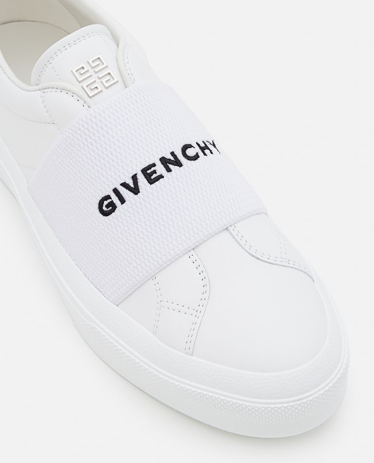スニーカー GIVENCHY White leather New City slip ons (BH005XH14X 116) Givenchy City slip-on Sneakers | White | FARFETCH