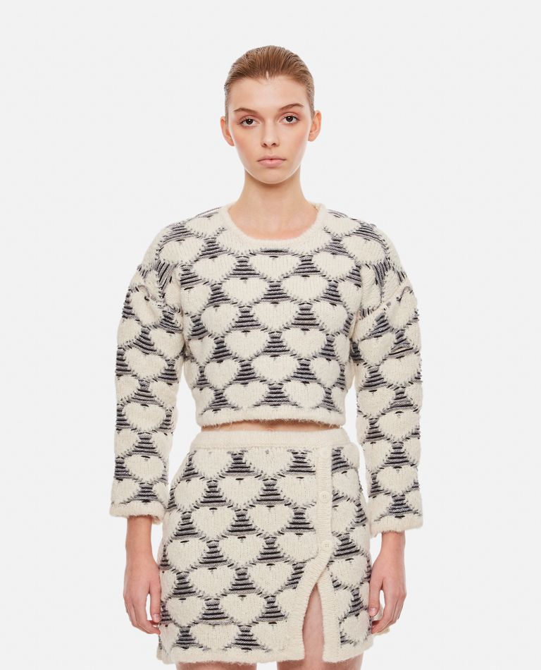 Marco Rambaldi  ,  Floating Heart Knitted Sweater  ,  White XS
