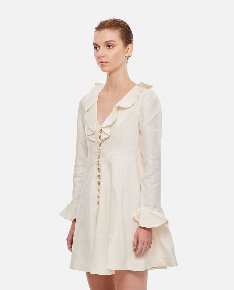 Zimmermann  ,  Daisy Linen Mini Dress  ,  White 0