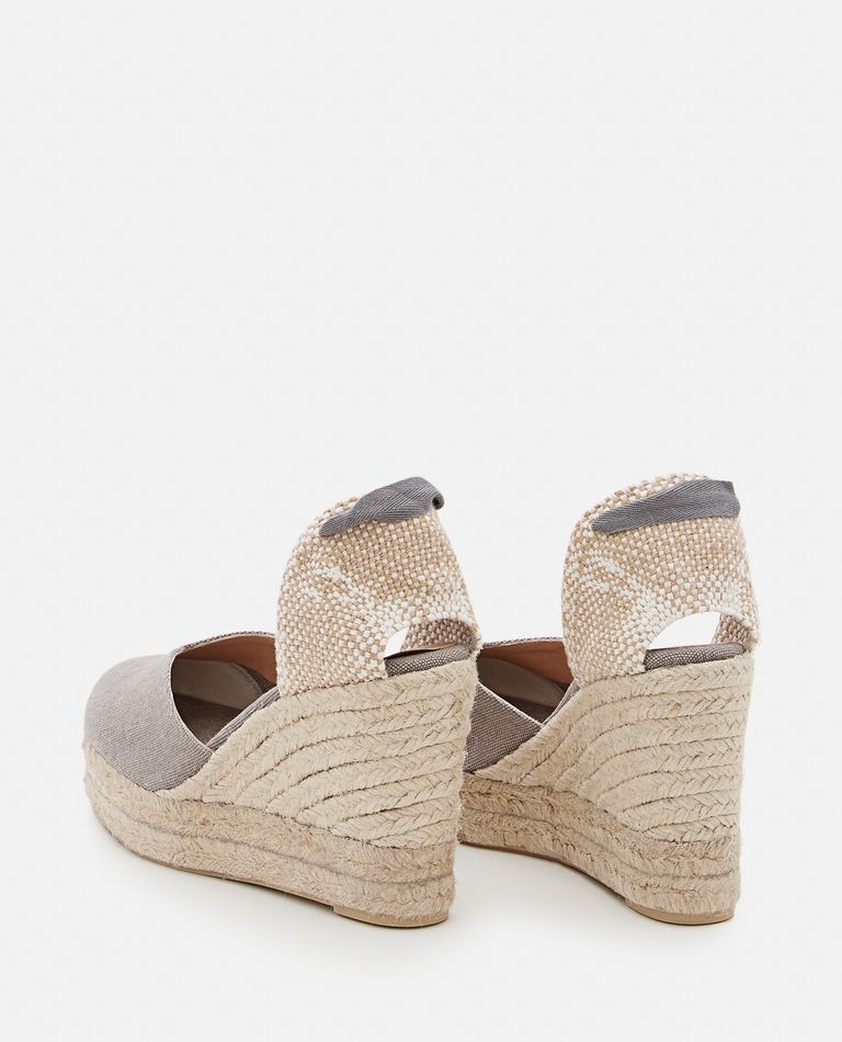 Shop Castaã±er 80mm Chiara Wedge In Grey