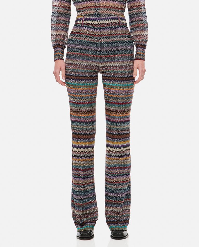 Missoni High-waisted Trousers In Viola