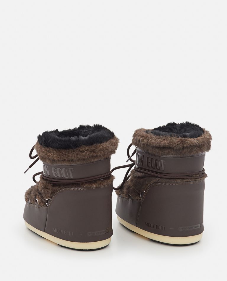 ICON LOW BROWN FAUX-FUR BOOTS