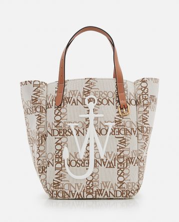 JW Anderson - DOUBLE LOGO PRINT CANVAS TOTE BAG