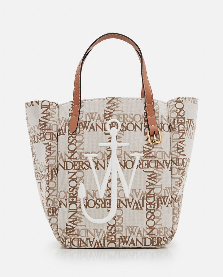 JW Anderson - DOUBLE LOGO PRINT CANVAS TOTE BAG_1