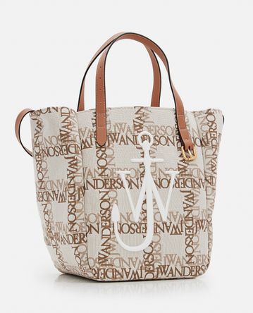 JW Anderson - DOUBLE LOGO PRINT CANVAS TOTE BAG